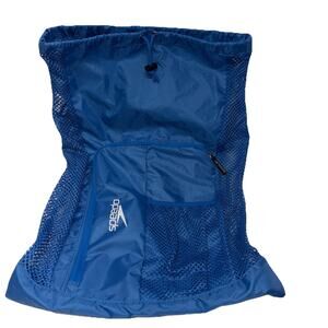 Speedo Backpack Ventilation Mesh Swim Equipment Bag - 24" x 18" Blue